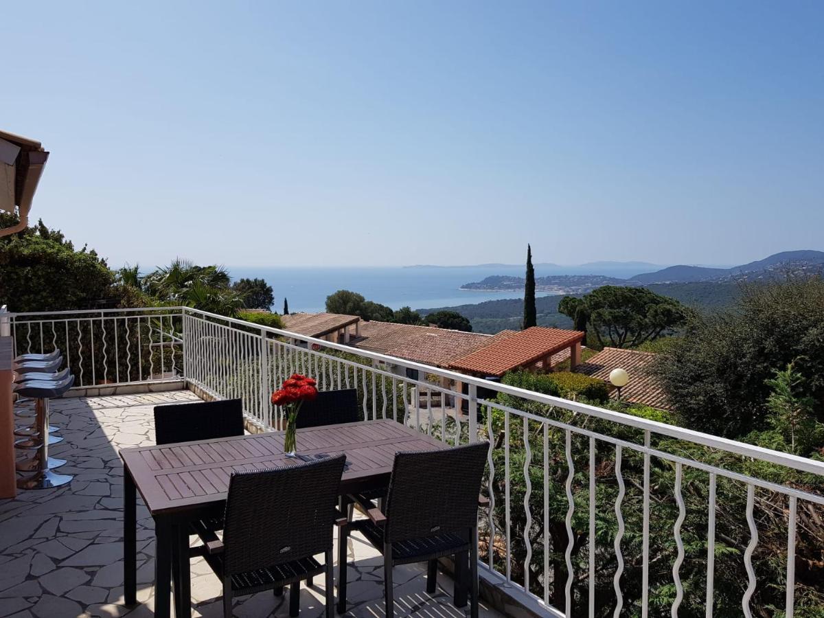 Villa Mit Grossartigem Panoramablick Auf Das Meer Und Direkt Am Pool La Croix-Valmer Bagian luar foto